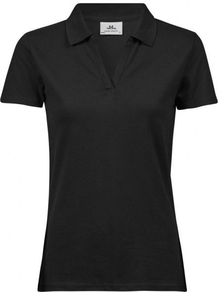 Luxury stretch polo v-neck